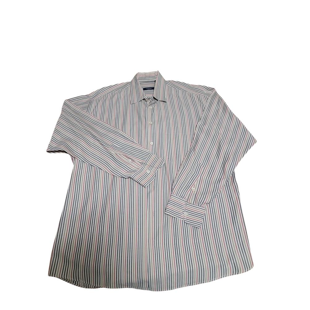 Burberry Multicolor Striped Long Sleeve Button Up Shirt Large